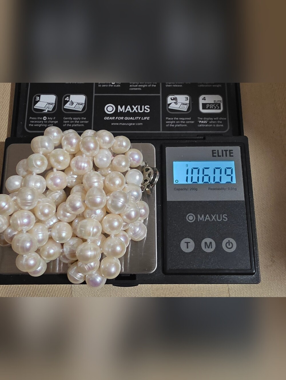 14KGF 36 IN 9.8 MM GENIUNE CULTURED BAROQUE PEARLS AMAZING LUSTER 106.09 Grams - Picture 6 of 7